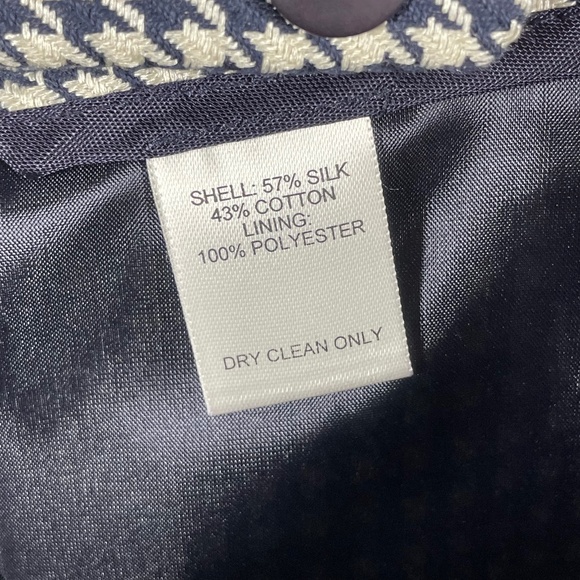 NEW Talbots Skirt Womens 8 petite black houndstooth classic preppy - Picture 6 of 9